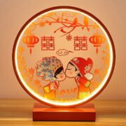 qiancang 乾仓 婚房台灯摆件 喜结良缘 按钮开关