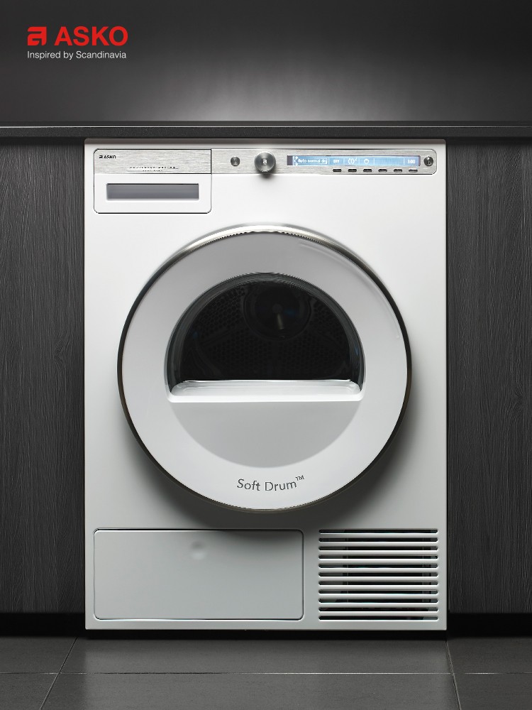 ASKO烘干机热泵式防缠绕T108H家用全自动8kg干衣机