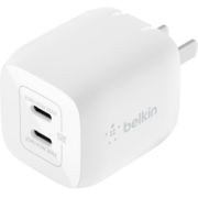 贝尔金（BELKIN）氮化镓充电器 65W苹果充电器 双口Type-C快充 苹果手机iPhone mackbook充电头 便携 WCH013