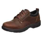 Skechers斯凯奇 男鞋低帮鞋休闲皮鞋 时尚绑带工装鞋64260 CDB深棕色 39.5