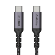 Coaxial Type-C全功能数据线双头PD100W弯头快充充电线usb3.2视频4K投屏线 1.5米 gen2 C直C直  10Gbps