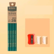 M&G 晨光 绿杆铅笔 2B/HB 10支 送卷笔刀+2块橡皮
