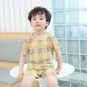 宝宝短袖套装男童夏季家居服婴儿内衣短裤衣服儿童睡衣空调服薄款