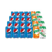 限地区：pepsi 百事 碳酸饮料 混合装 330ml*24罐 *3件
