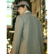 MECITY [2件2.5折价:328.8,叠加199减30]MECITY男装冬季中长款羊毛羊绒潮流双面呢大衣男士休闲保暖外套男