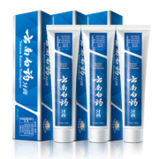 云南白药健齿护龈缓解牙龈问题清新口气留兰香型牙膏180g*3