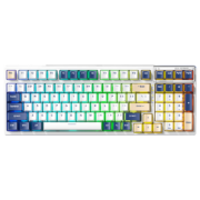 PLUS会员：AULA 狼蛛 F98 三模机械键盘 灰木轴V3