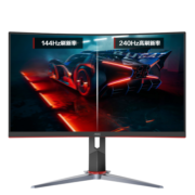 AOC 27英寸 240Hz 0.5ms响应 HDR Mode技术 广色域 1500R曲率 人体工学支架 游戏电竞曲面显示器 C27G2Z
