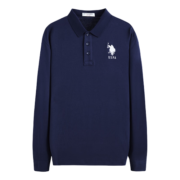 U.S. POLO ASSN.US保罗官方授权长袖衬衫男春夏新款纯棉商务休闲男衬衣透气外套男 蓝色 XL 175/96A