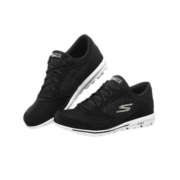 斯凯奇（Skechers）女鞋新款十周年纪念版运动鞋缓震健步鞋124462 黑色/白色 36