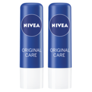 妮维雅（NIVEA）润唇膏女士男士唇膏补水保湿护唇膏唇部打底滋润口油干裂嘴唇 天然型4.8g*2套装（无色）