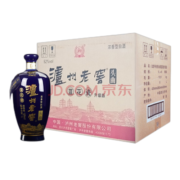 泸州老窖 头曲 蓝花瓷 52度 浓香型 高度白酒 1L大瓶装 整箱 1000ml*6
