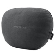 固特异（Goodyear）两用汽车头枕车载迈巴赫头枕奔驰汽车护颈枕 【Sorona棉芯】黑色气囊枕1个