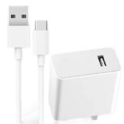 京喜、有券的上：MI 小米 手机充电器 USB-A 33W+Type-C 3A 数据线 PVC 白色