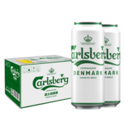 嘉士伯（Carlsberg） 醇滑啤酒500ml*12听 整箱装