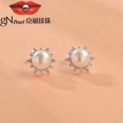gN Pearl 京润珍珠 925银暮乐珍珠耳钉