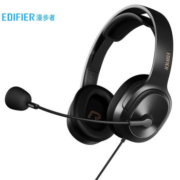 EDIFIER 漫步者 USB K5000 耳罩式头戴式降噪有线耳机 黑色 USB口