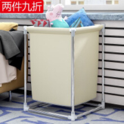 索尔诺 脏衣篮收纳筐  卡其色【长33*宽33*高46cm】