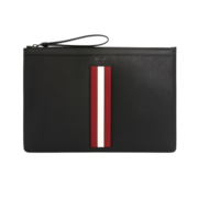 巴利（BALLY）男士涂层再生牛皮大号手拿包黑色 BOLLIS LARGE.MY 106 6238961