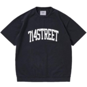 714street短袖重磅t恤男潮牌春夏季2023款情侣装潮流宽松印花体恤
