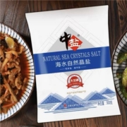 13号10点、限1000件、聚划算百亿补贴：中盐 未加碘 海水自然晶盐300g*5袋