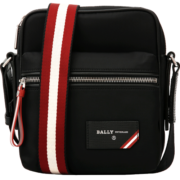 巴利（BALLY）奢侈品 男士商务FAARA黑色尼龙拉链单肩斜挎包 FAARA 00 6228740