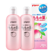 贝亲桃子水婴儿新生专用桃叶精华爽身露痱子粉液体爽身粉200ml*2