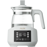 奥克斯（AUX）恒温水壶婴儿烧水壶保温消毒暖奶二合一 【简配款】304L白1L