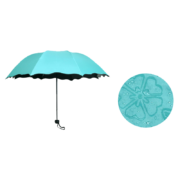 访客 晴雨两用 创意雨伞 折叠伞 遇水开花天蓝色