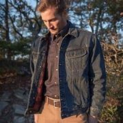 Wrangler 男士Rugged经典美式牛仔夹克
