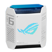 ROG魔方幻 三频万兆电竞分布式路由器 全屋覆盖WiFi6千兆高速无线 灵活mesh组网2.5G端口 白色单只