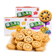 嘉士利 果乐果香 果酱味夹心饼干 蓝莓味/草莓味/凤梨味 680g/箱
