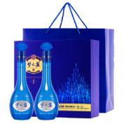 京东百亿补贴: 洋河 蓝色经典梦之蓝 礼盒绵柔型白酒 52度 500ml*2瓶 M6礼盒装