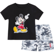 迪士尼（Disney）童装 夏季男童套装儿童休闲运动套装迪士尼宝宝童装 黑色 4岁/身高110cm