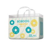 巴布豆（BOBDOG）新菠萝婴儿尿不湿 植萃弱酸 轻盈透气动感贴合 轻如薄纱 【拉拉裤】XXL码34片