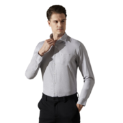 NAUTICA TAILOREDNautica 男士长袖条纹衬衣轻奢商务时尚衬衣中青年长袖衬衫 藏青条纹 43(180/104A)