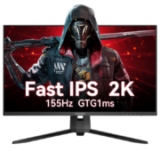 PLUS会员、需抢券：KOORUI 科睿 27E1QS 27英寸FastIPS显示器（2560×1440、155Hz、1ms、100%sRGB）