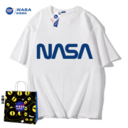 NASA WEEK官网联名款夏季男女同款纯棉半袖运动宽松纯棉清新短袖