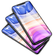 适用iphone11钢化膜苹果11pro全屏11promax手机磨砂max屏幕全面防爆ip防摔防指纹i全包g十一ghm全包边por屏保