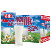 妙可Mlekovita 波兰进口 全脂牛奶纯牛奶 1L*12盒 整箱装 优质蛋白