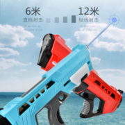 悍迪水枪玩具滋高压抖音网红同款大号高压户外加特林漂流抽拉式射程远 白冰蓝抽拉水枪（手动款）