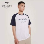 英国皇室266年品牌，Wolsey 夏季新品男士时尚字母印花宽松短袖T恤 2色
