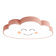 雷士照明（NVC） LED吸顶灯卧室灯可爱云朵灯儿童房灯卡通创意灯饰男孩女孩房间 RA95云朵-粉 32W三段调光卧室灯