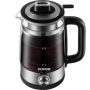 苏泊尔（SUPOR）养生壶 复古喷淋式煮茶器煮茶壶烧水壶1L 电热水壶迷你玻璃花茶壶黑茶 SW-10C05