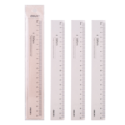得力  deli  透明20cm直尺  波浪边 79752