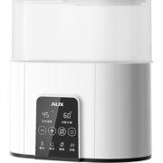 奥克斯（AUX）温奶器奶瓶消毒器二合一恒温调奶器暖奶器婴儿热奶解冻加热辅食 珍珠白 预约新款【蒸蛋架】