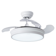 三雄极光 LED风扇灯隐形吊扇灯餐厅风扇客厅现代灯具 36寸风洁24W 六档调速