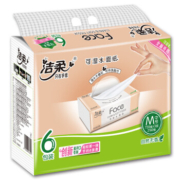 京喜特价版：洁柔抽纸 粉Face3层120抽面巾纸*6包 M号