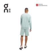 On昂跑男款轻量舒适有机棉运动健身短裤 Sweat Shorts Sea 海蓝 L