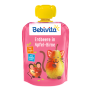 Bebivita德国贝唯他苹果梨草莓婴幼儿水果泥1*90g 宝宝辅食果泥